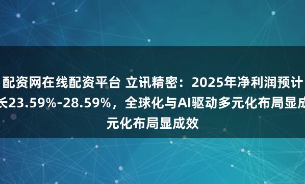 配资网在线配资平台 立讯精密:2025年净利润预计增长23.59%-28.59%,全球化与AI驱动多元化布局显成效